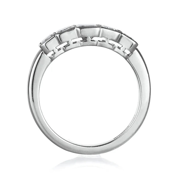 Milestones of Love - Emerald Diamond Ring Band