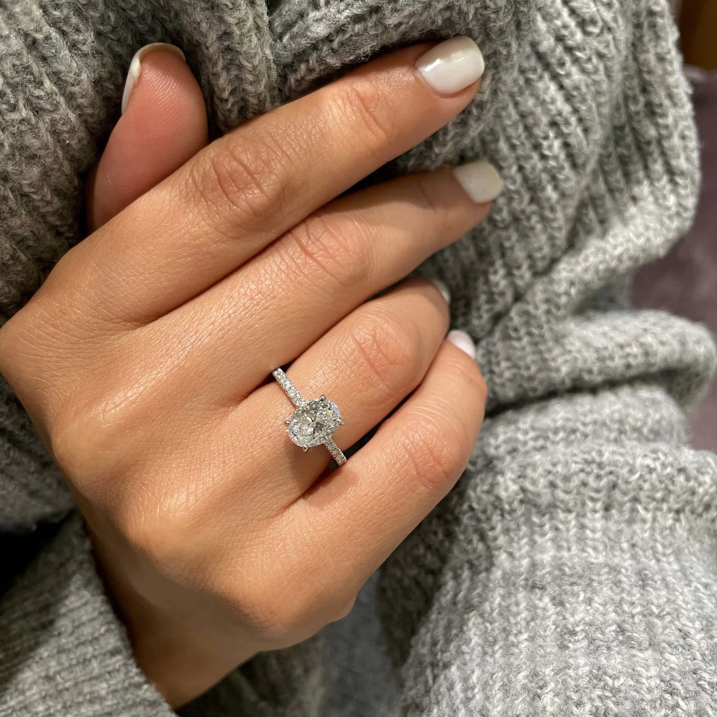 Alure Lab Grown Diamond Ring . White Gold