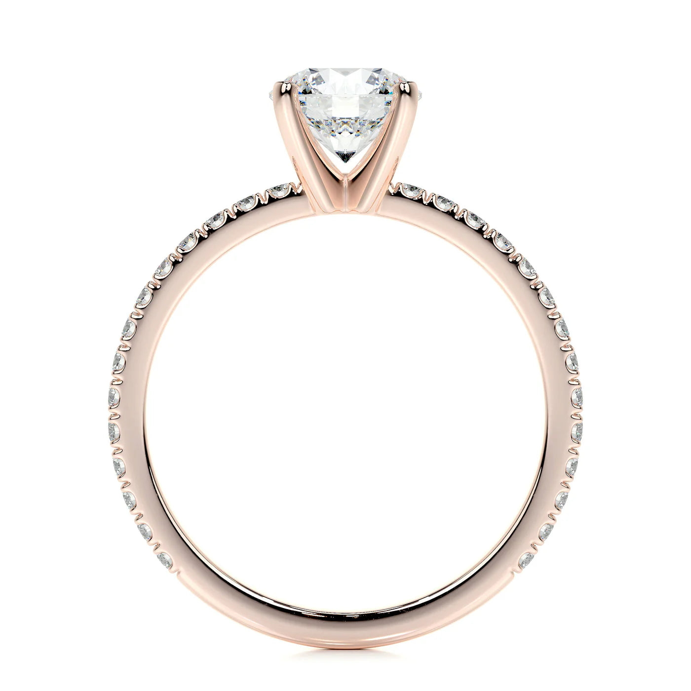 Lucent Lab Grown Diamond Ring . Rose Gold