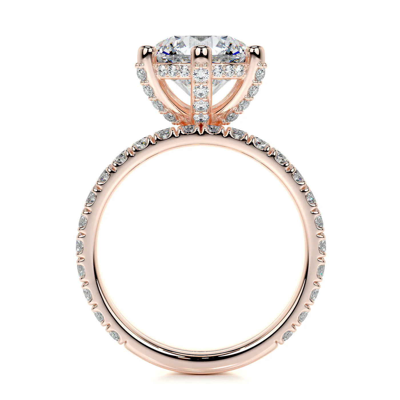 Amara Lab Grown Diamond Ring . Rose Gold
