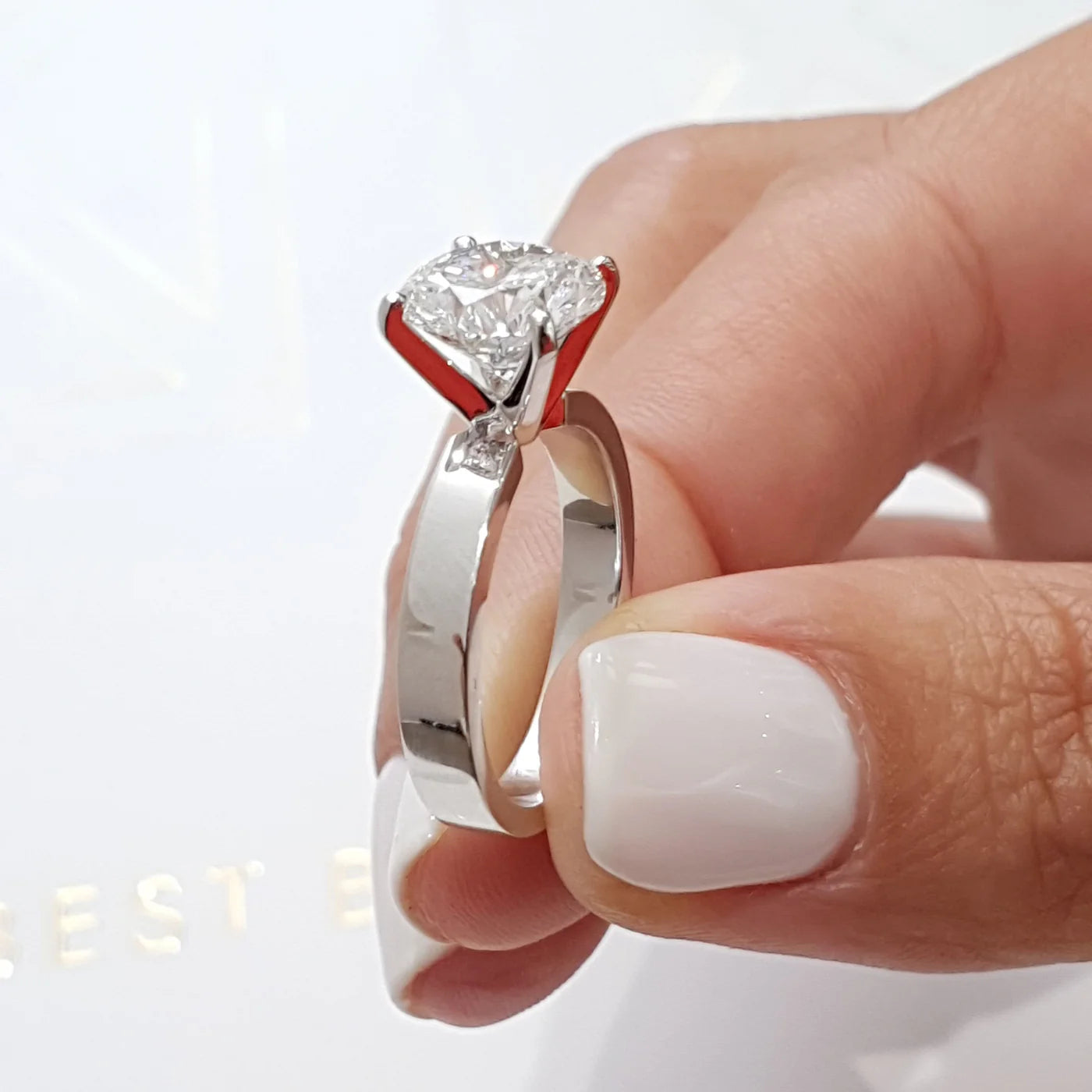 Calla Lab Grown Diamond Ring . White Gold