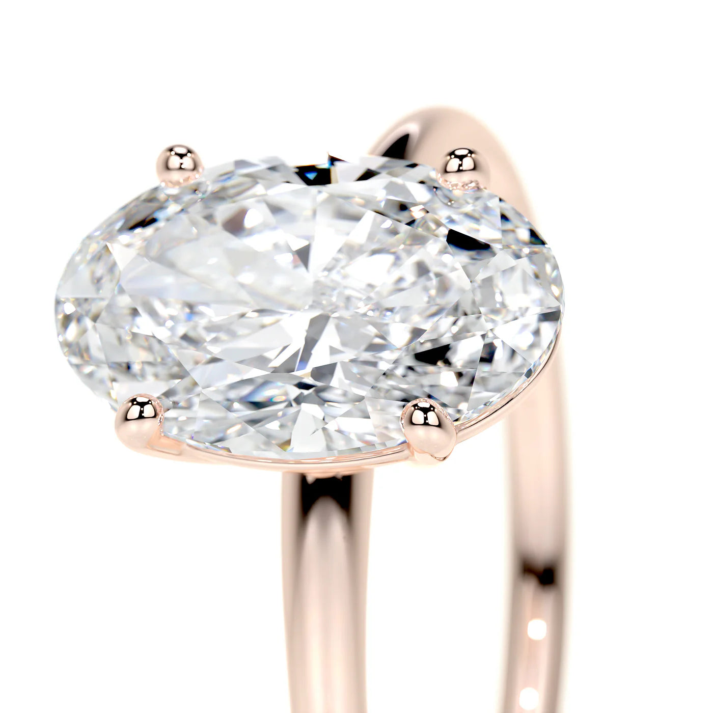 Celestia Lab Grown Diamond Ring . Rose Gold