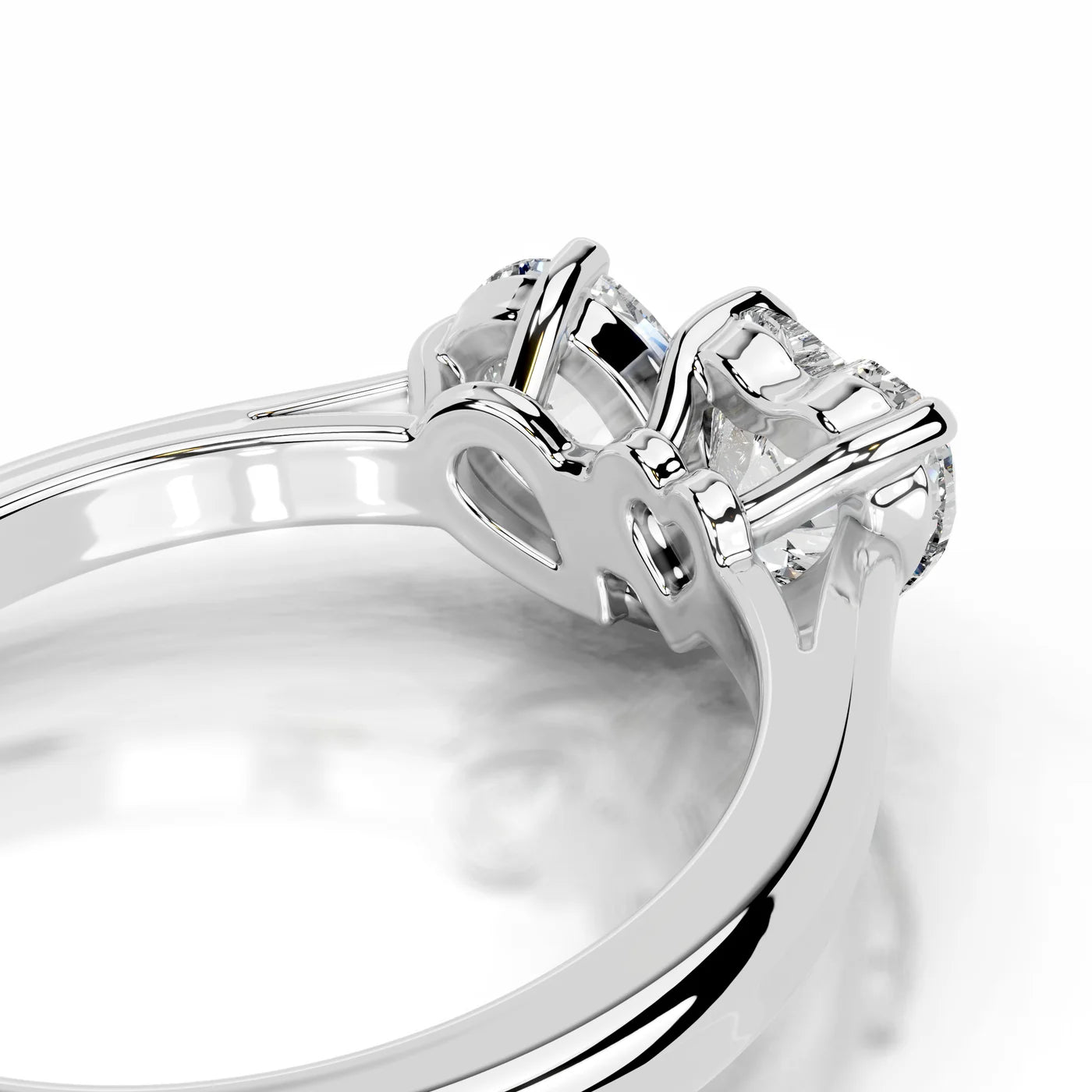 Eclipse Lab Grown Diamond Ring . White Gold
