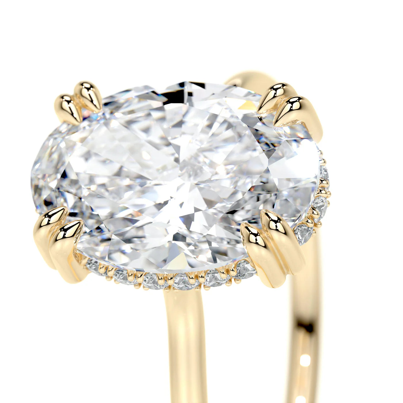 Serene Lab Grown Diamond Ring . Yellow Gold