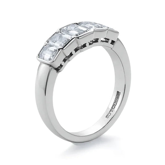 Milestones of Love - Emerald Diamond Ring Band