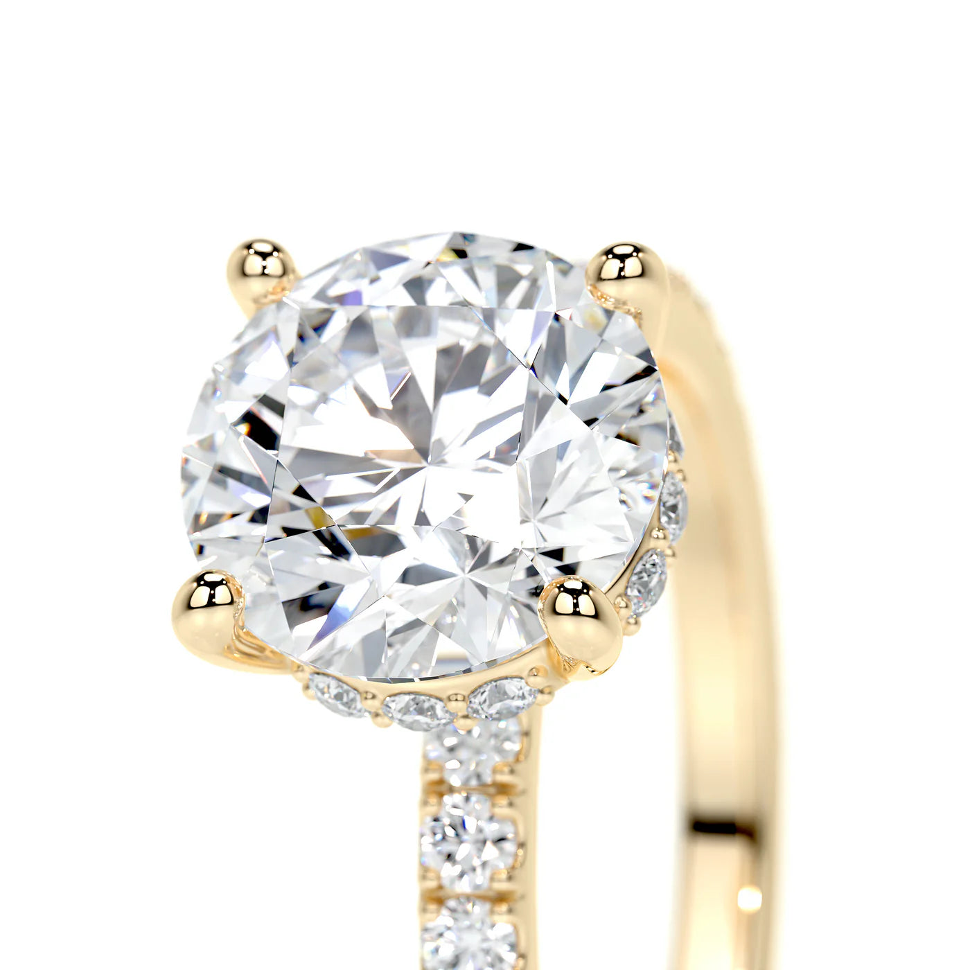 Aurora Lab Grown Diamond Ring . Yellow Gold